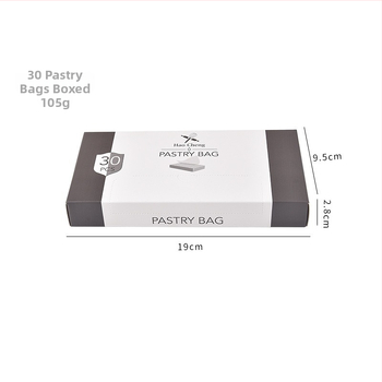 Dekoravimo maišelių komplektas su antgaliais – dėžutėje, kepimui skirti dekoravimo įrankiai, medžiagos: PE ir nerūdijantis plienas, leidimo data vasara 2024.