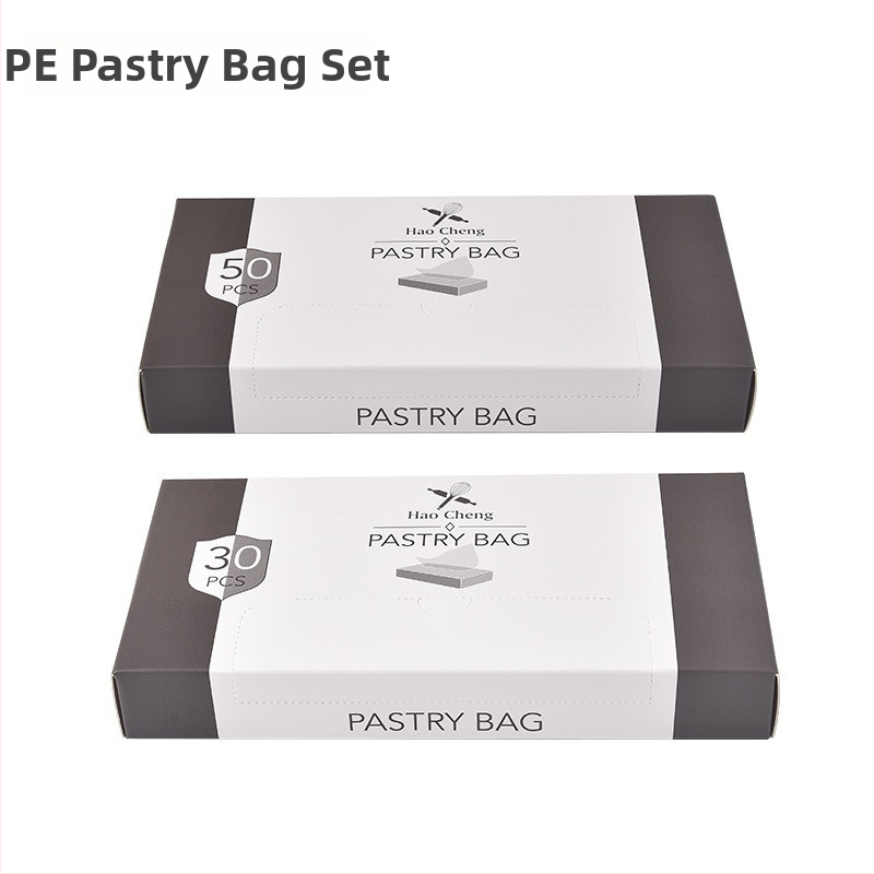 Dekorēšanas maisiņu komplekts ar uzgalīšiem – kastītē iepakots, cepšanai paredzēti dekorēšanas rīki, materiāli: PE un nerūsējošais tērauds, izlaišanas termiņš vasarā 2024.