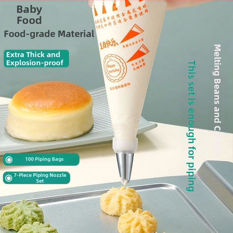 Vienkartinė dekoravimo maišelė, maisto kokybės PE, skirta sausainiams ir tortams, DIY dekoravimo įrankis, privatūs ženklinimo galimybė