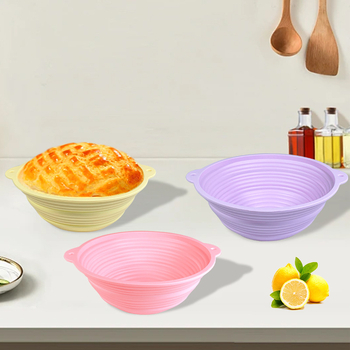 Duonos fermentacijos krepšys ir kepimo forma – maisto kokybės silikonas – apskritos formos