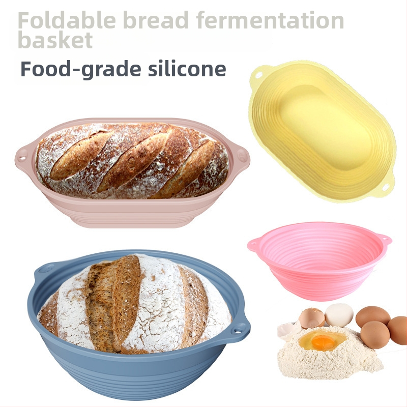 Duonos fermentacijos krepšys ir kepimo forma – maisto kokybės silikonas – apskritos formos