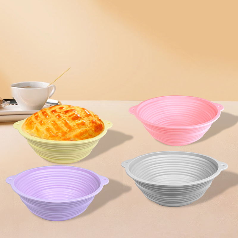 Duonos fermentacijos krepšys ir kepimo forma – maisto kokybės silikonas – apskritos formos