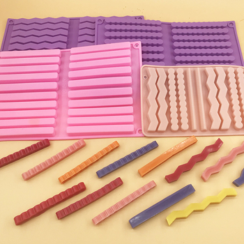 Set silikonskih kalupa za pečenje, 12 komada, dugi zavijeni i valoviti oblici za ukrašavanje torti