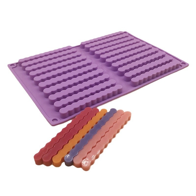 Set silikonskih kalupa za pečenje, 12 komada, dugi zavijeni i valoviti oblici za ukrašavanje torti