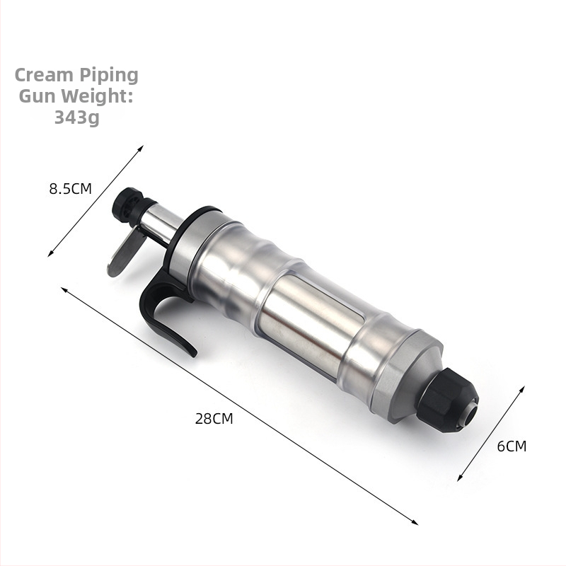 Kena dekoravimo pistoletas – nerūdijančio plieno, dekoravimo antgaliai rinkinys tortų dekoravimui, išleistas 2023 m.