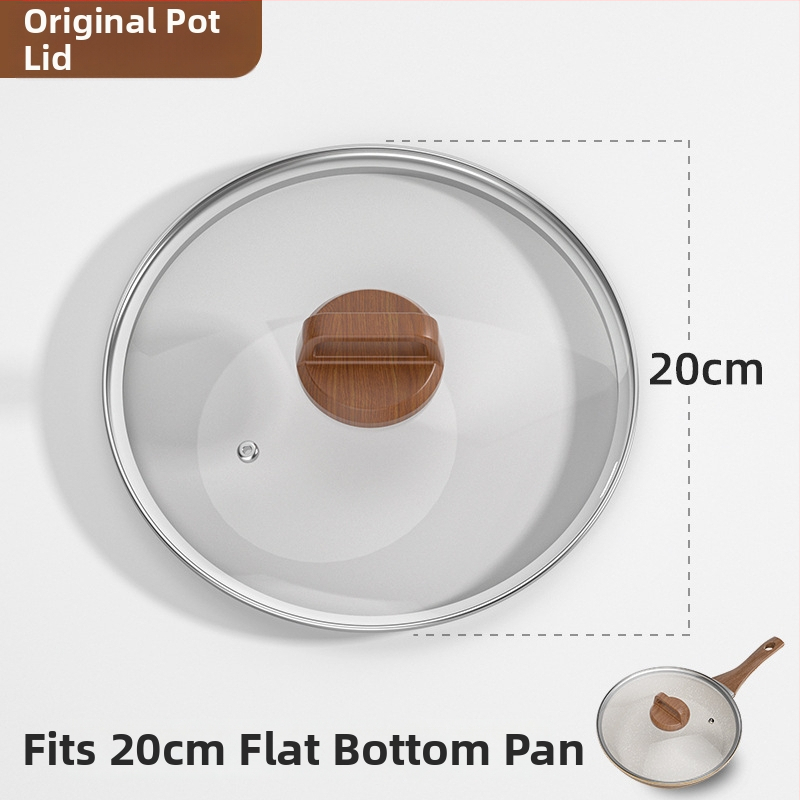 Weixiang universalus stiklinis dangtis puodams ir wokams – storas dangtis, atsparus aukštoms temperatūroms