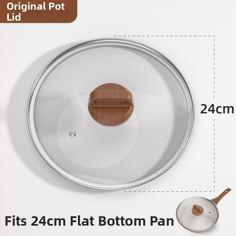 Weixiang universalus stiklinis dangtis puodams ir wokams – storas dangtis, atsparus aukštoms temperatūroms