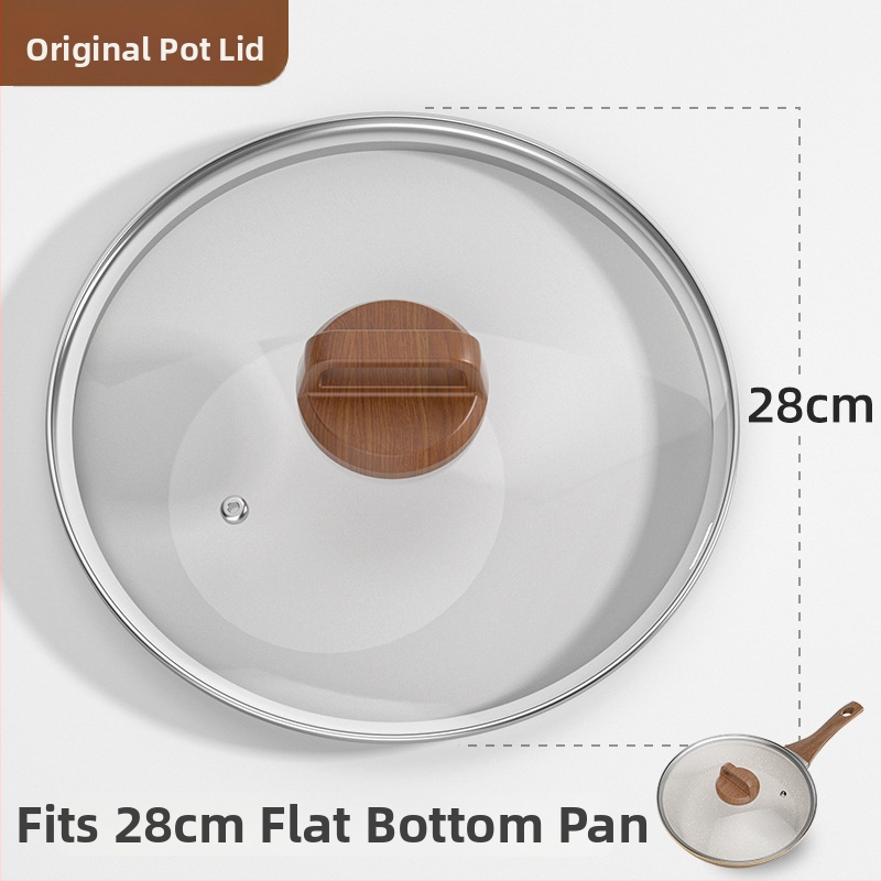 Weixiang universalus stiklinis dangtis puodams ir wokams – storas dangtis, atsparus aukštoms temperatūroms