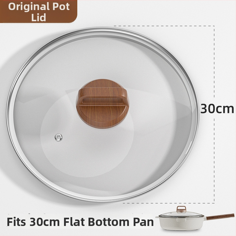 Weixiang universalus stiklinis dangtis puodams ir wokams – storas dangtis, atsparus aukštoms temperatūroms
