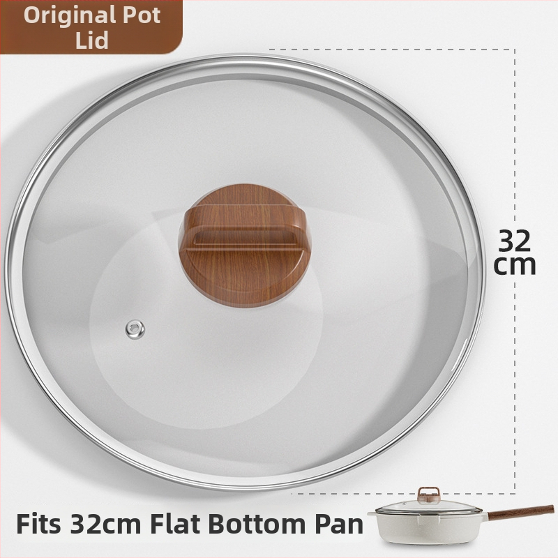 Weixiang universalus stiklinis dangtis puodams ir wokams – storas dangtis, atsparus aukštoms temperatūroms