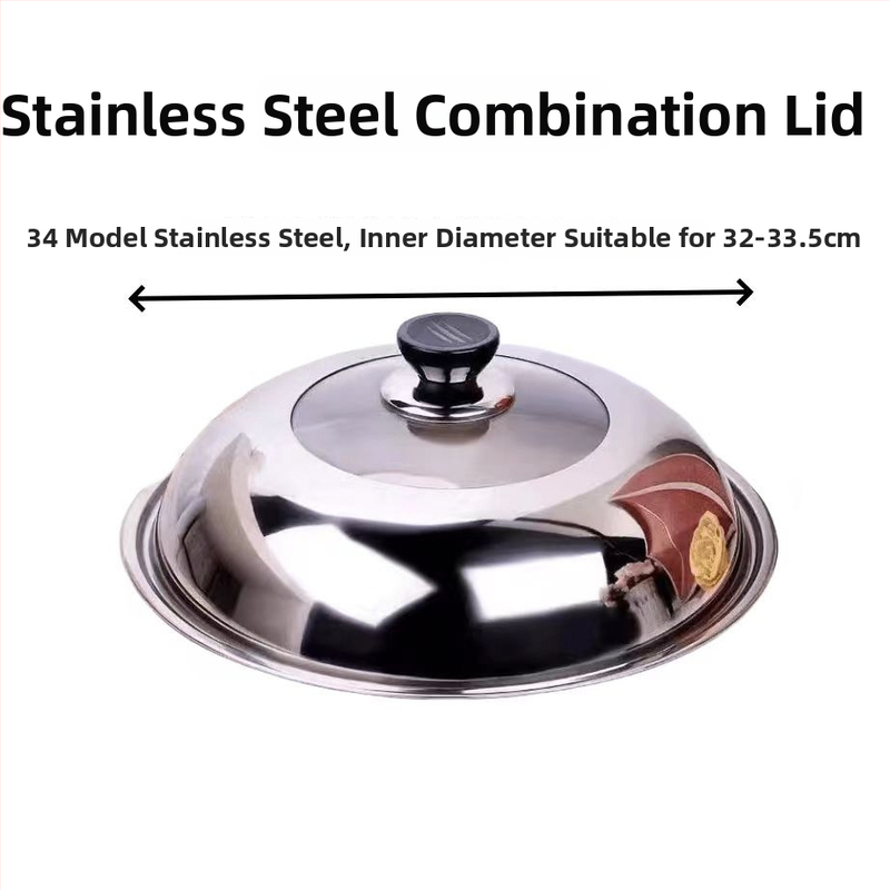 Nerūdijančio plieno wok dangtis, modelis ZHGG001, svoris 1-3, Premium, šiuolaikinis stilius