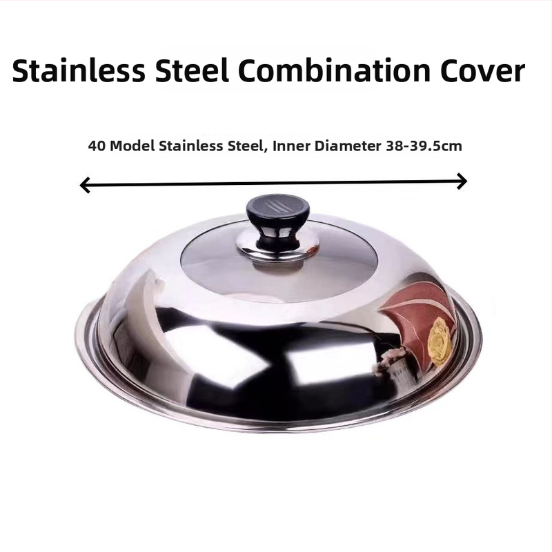 Nerūdijančio plieno wok dangtis, modelis ZHGG001, svoris 1-3, Premium, šiuolaikinis stilius