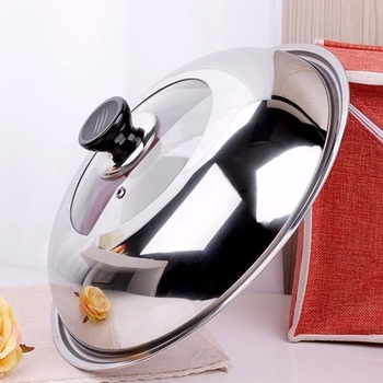 Stiklinis dangtis iš nerūdijančio plieno wokui ir puodams – skaidrus, 300 g, aukštos kokybės, modernus paprastas dizainas, Lucky Star Man