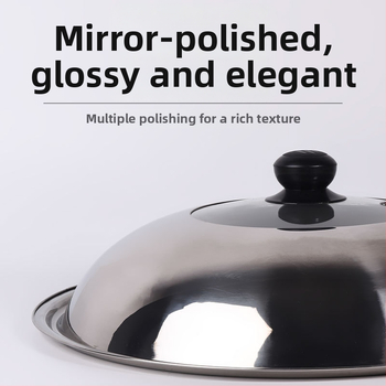 Stiklinis dangtis iš nerūdijančio plieno wokui ir puodams – skaidrus, 300 g, aukštos kokybės, modernus paprastas dizainas, Lucky Star Man