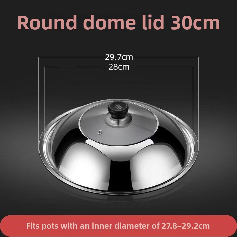 Stiklinis dangtis iš nerūdijančio plieno wokui ir puodams – skaidrus, 300 g, aukštos kokybės, modernus paprastas dizainas, Lucky Star Man