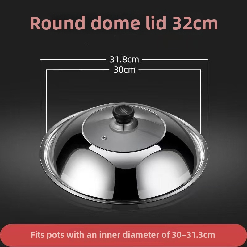 Stiklinis dangtis iš nerūdijančio plieno wokui ir puodams – skaidrus, 300 g, aukštos kokybės, modernus paprastas dizainas, Lucky Star Man