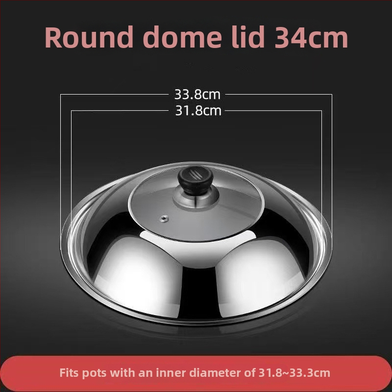 Stiklinis dangtis iš nerūdijančio plieno wokui ir puodams – skaidrus, 300 g, aukštos kokybės, modernus paprastas dizainas, Lucky Star Man