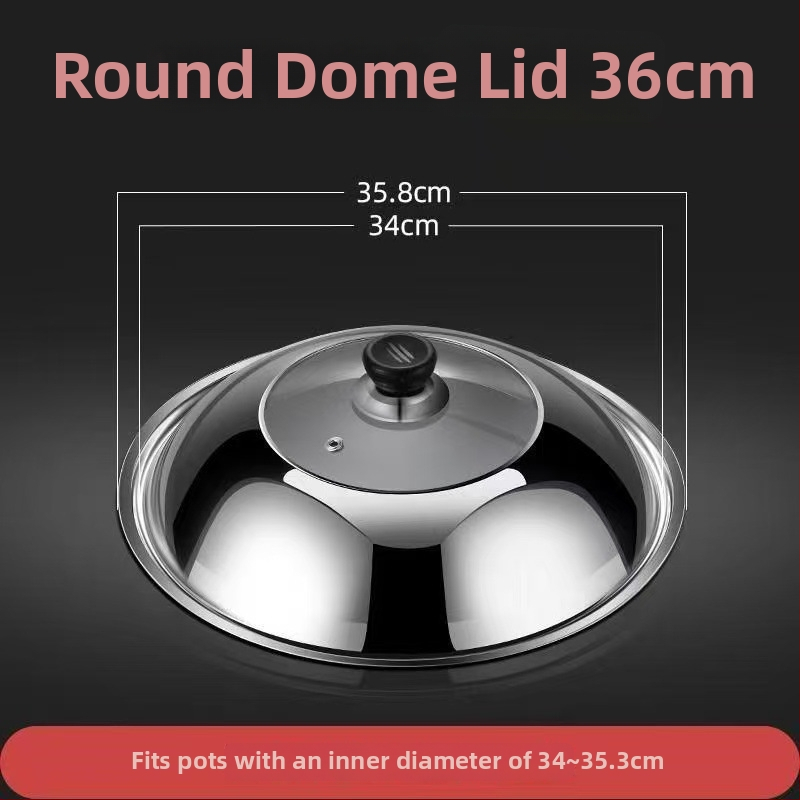 Stiklinis dangtis iš nerūdijančio plieno wokui ir puodams – skaidrus, 300 g, aukštos kokybės, modernus paprastas dizainas, Lucky Star Man