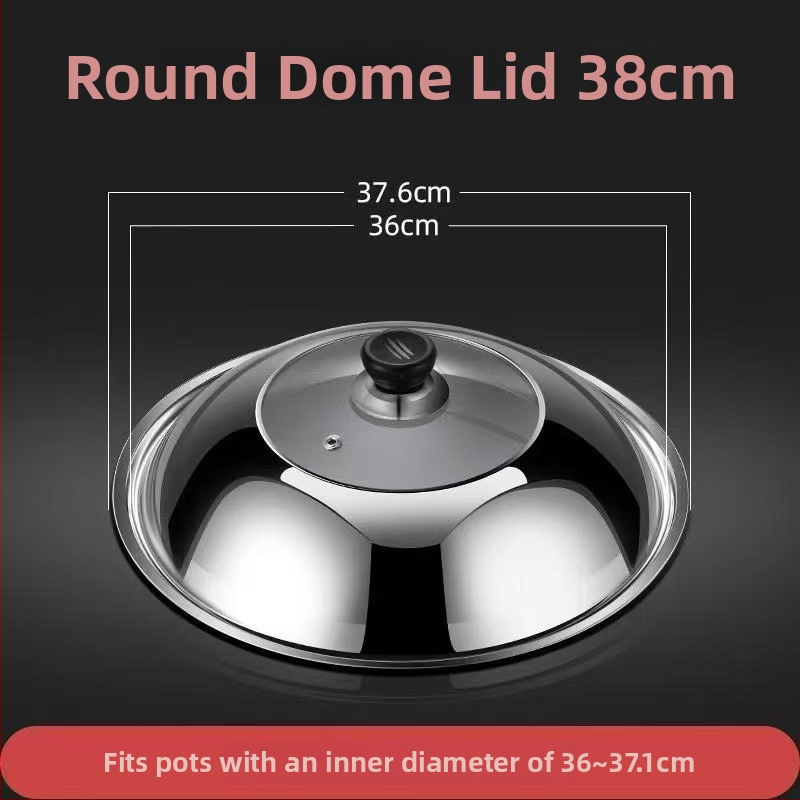 Stiklinis dangtis iš nerūdijančio plieno wokui ir puodams – skaidrus, 300 g, aukštos kokybės, modernus paprastas dizainas, Lucky Star Man