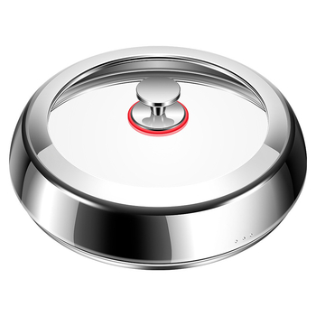 Puodo dangtelis: 304 nerūdijantis plienas, kietintas stiklas, universalus daugiafunkcis virtuvės dangtelis su skaidriu langu, rankena iš nerūdijančio plieno.