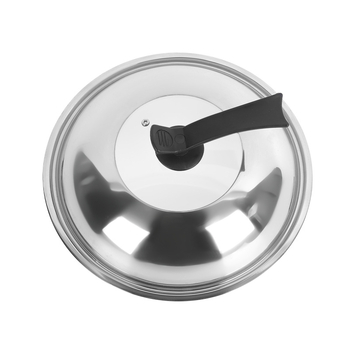 Nerūdijančio plieno puodo dangtis; storesnis stiklo dangtelis; skaidrus derinimo dangtelis (Medžiaga: Nerūdijantis plienas; Modelis: Kombinacinis dangtis; Svoris: 365 g; Stilius: Modernus paprastas)