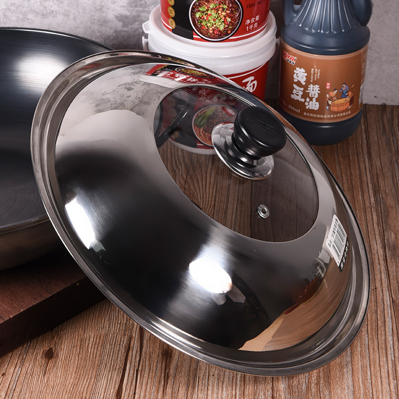 Nerūdijančio plieno puodo gaubtas su permatiniu dizainu, modelis Zhgg001 (Medžiaga: Nerūdijantis plienas; Svoris: 1–3 kg; Stilius: Modernus minimalizmas)