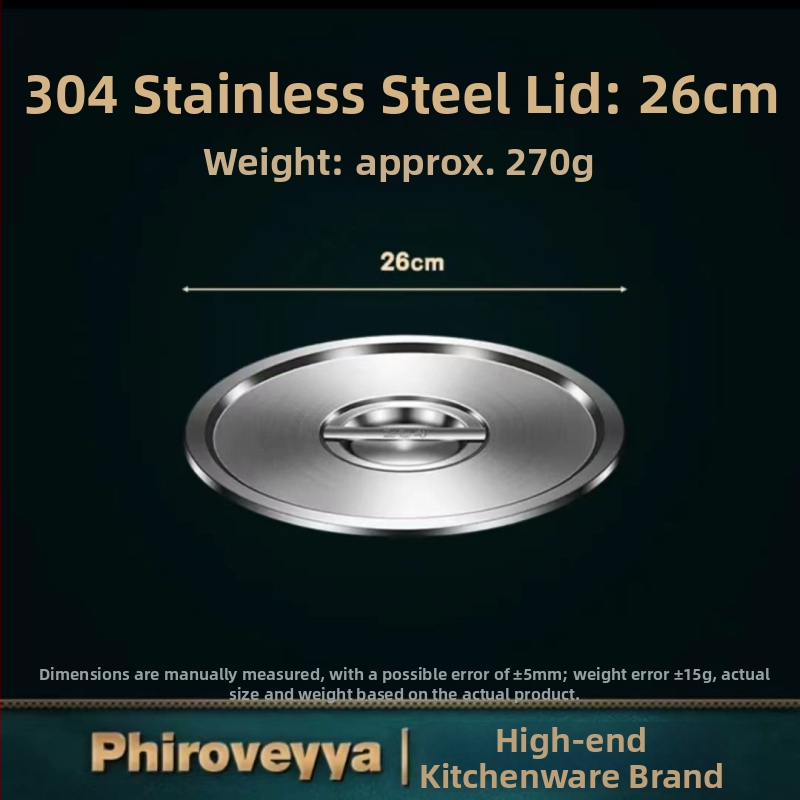 Virtuvės indo dangtis – 304 nerūdijančio plieno, maisto kokybė, namų daugiafunkcinis, storas, šiuolaikiškas minimalistinis stilius