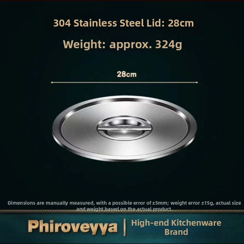 Virtuvės indo dangtis – 304 nerūdijančio plieno, maisto kokybė, namų daugiafunkcinis, storas, šiuolaikiškas minimalistinis stilius