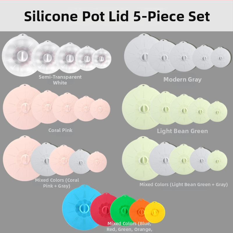 Silikoniniai dangtelių rinkiniai šviežumui išsaugoti | Šiuolaikiškas paprastas stilius | Prekės ženklas: Kitas; Medžiaga: Kita; Stilius: Šiuolaikiškas paprastas