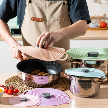 Keidason silikoninis puodo dangtelis, apvalus sandarus dangtelis, paprastas stilius, šiuolaikinis dizainas