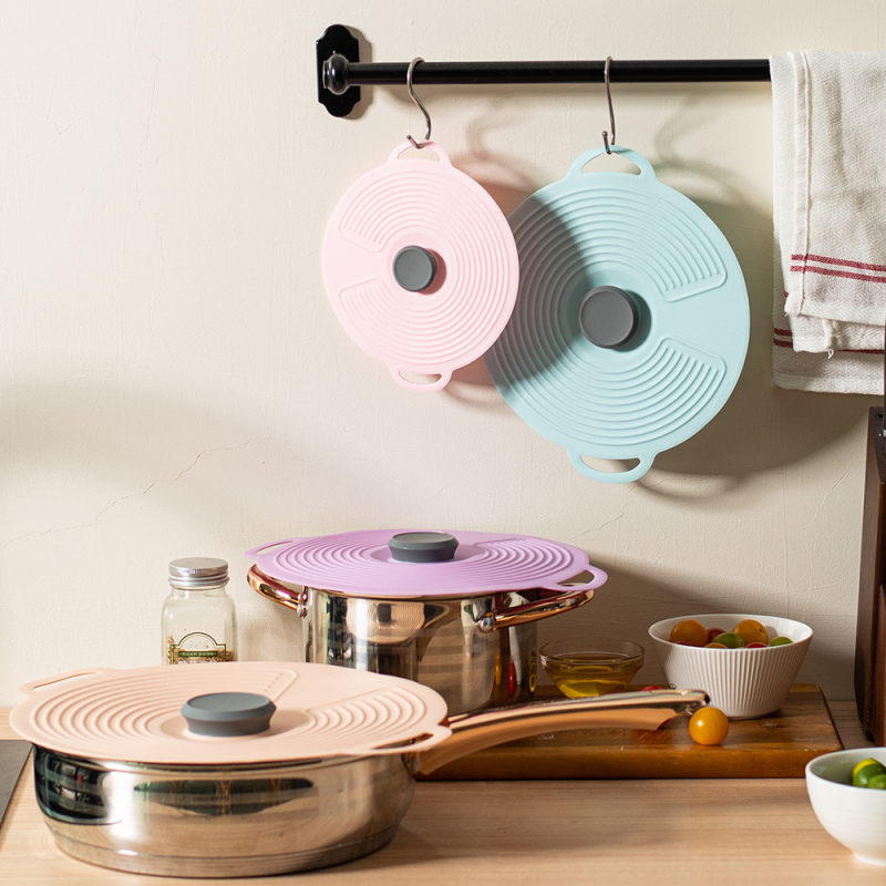 Keidason silikoninis puodo dangtelis, apvalus sandarus dangtelis, paprastas stilius, šiuolaikinis dizainas