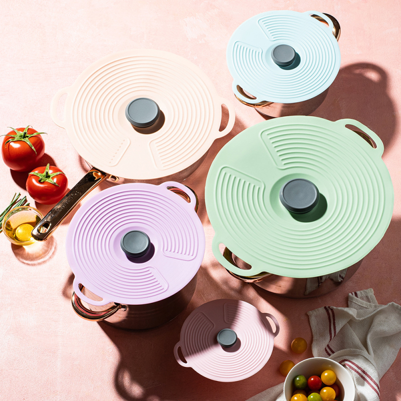 Keidason silikoninis puodo dangtelis, apvalus sandarus dangtelis, paprastas stilius, šiuolaikinis dizainas