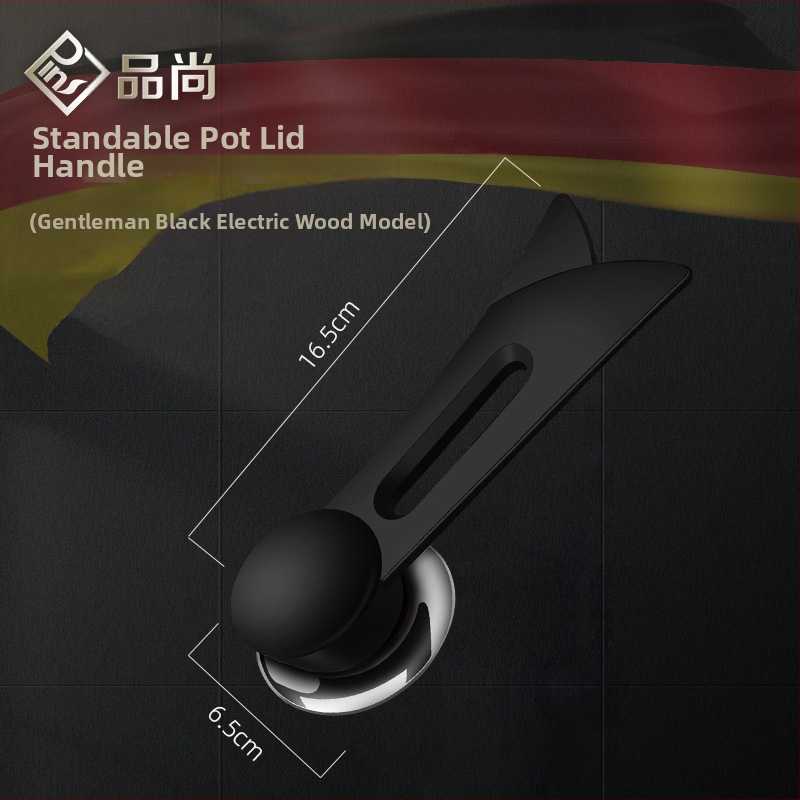 Nerūdijančio plieno puodo dangtis su skaidriu stiklu, iškilusio dizaino, izoliota medinė rankena, 970 g