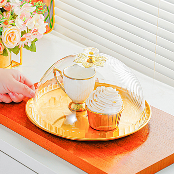 HAIQI Apskritas Skaidrus Plastmasinis Maisto Dangtelis šviežumui išsaugoti | Dubuo Dangtelis, Light Luxury Retro Stilius