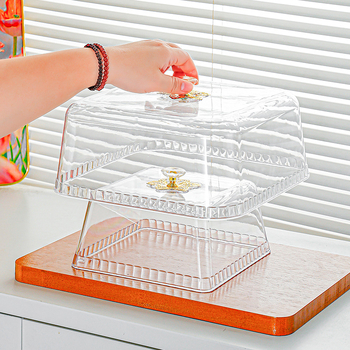 HAIQI Apskritas Skaidrus Plastmasinis Maisto Dangtelis šviežumui išsaugoti | Dubuo Dangtelis, Light Luxury Retro Stilius