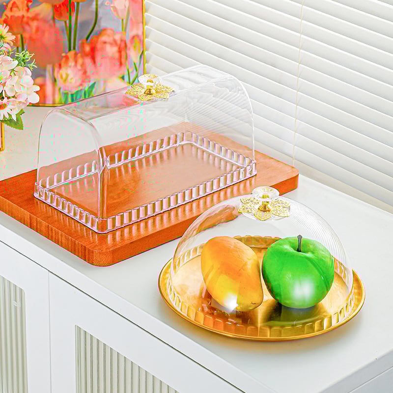 HAIQI Apskritas Skaidrus Plastmasinis Maisto Dangtelis šviežumui išsaugoti | Dubuo Dangtelis, Light Luxury Retro Stilius