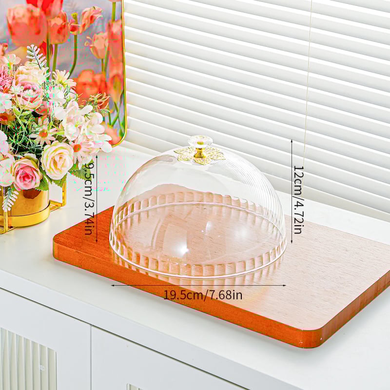 HAIQI Apskritas Skaidrus Plastmasinis Maisto Dangtelis šviežumui išsaugoti | Dubuo Dangtelis, Light Luxury Retro Stilius