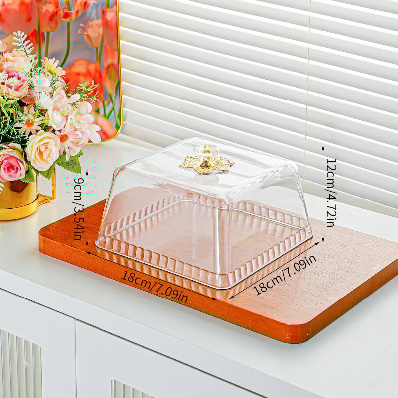 HAIQI Apskritas Skaidrus Plastmasinis Maisto Dangtelis šviežumui išsaugoti | Dubuo Dangtelis, Light Luxury Retro Stilius