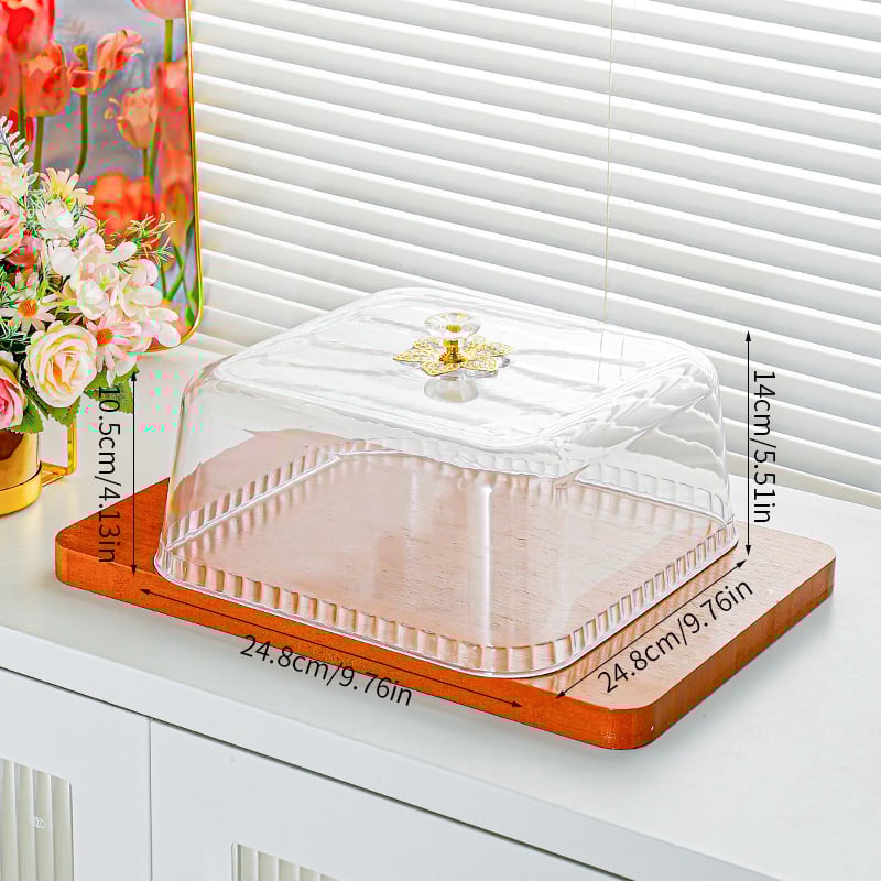 HAIQI Apskritas Skaidrus Plastmasinis Maisto Dangtelis šviežumui išsaugoti | Dubuo Dangtelis, Light Luxury Retro Stilius