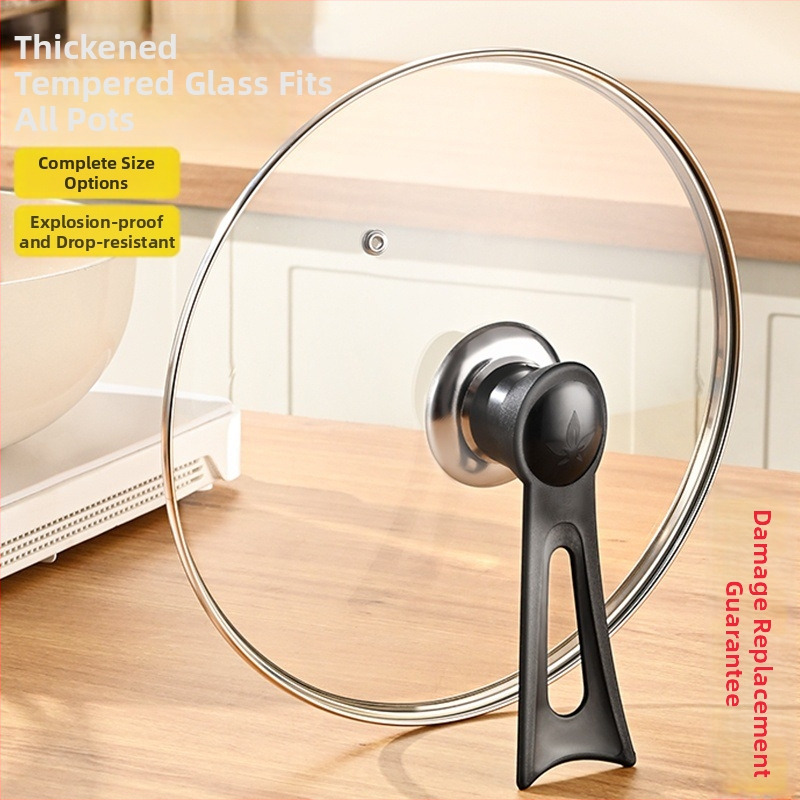 Puodo dangtelis, grūdintas stiklas, atsparus aukštoms temperatūroms, universali tinka, maisto kokybės