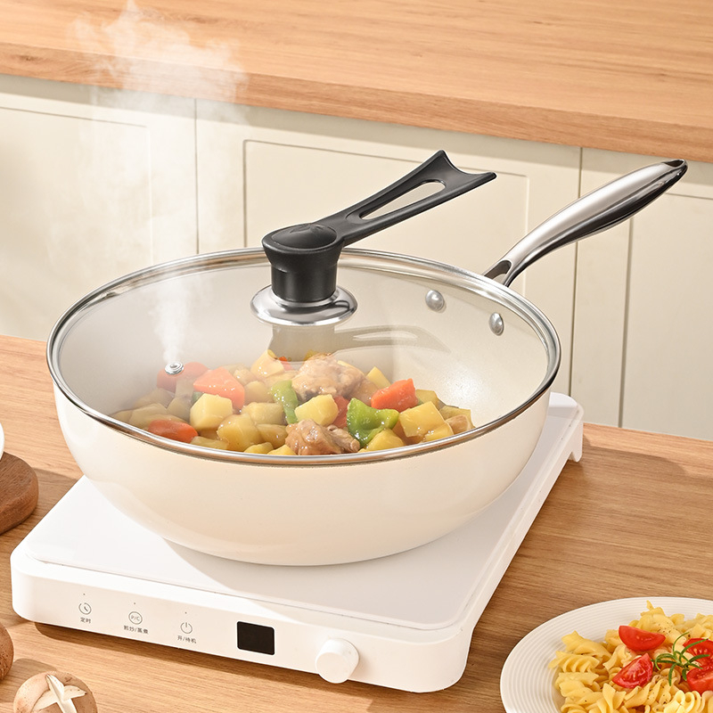 Puodo dangtelis, grūdintas stiklas, atsparus aukštoms temperatūroms, universali tinka, maisto kokybės