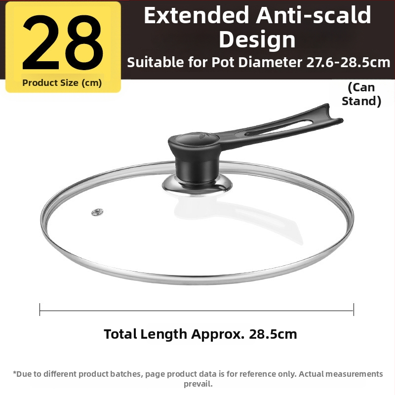 Puodo dangtelis, grūdintas stiklas, atsparus aukštoms temperatūroms, universali tinka, maisto kokybės