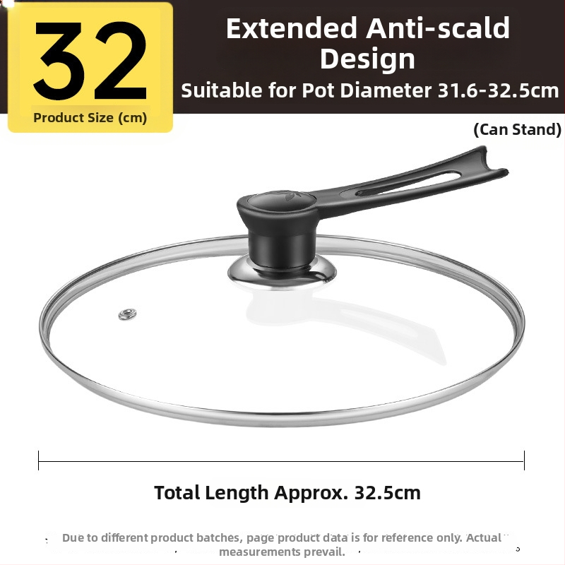 Puodo dangtelis, grūdintas stiklas, atsparus aukštoms temperatūroms, universali tinka, maisto kokybės