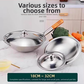 Nerūdijančio plieno dangtelis puodui ir wok, universalus, modelis Regular Fit, prekės ženklas Friendly