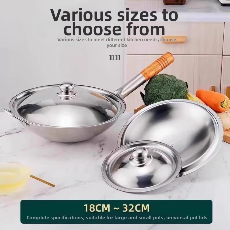 Nerūdijančio plieno dangtelis puodui ir wok, universalus, modelis Regular Fit, prekės ženklas Friendly