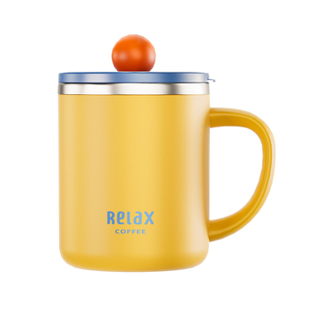 304 nerūdijančio plieno puodelis su dangteliu ir matavimo skale, mielas stilius studentams, didelė talpa, dovana