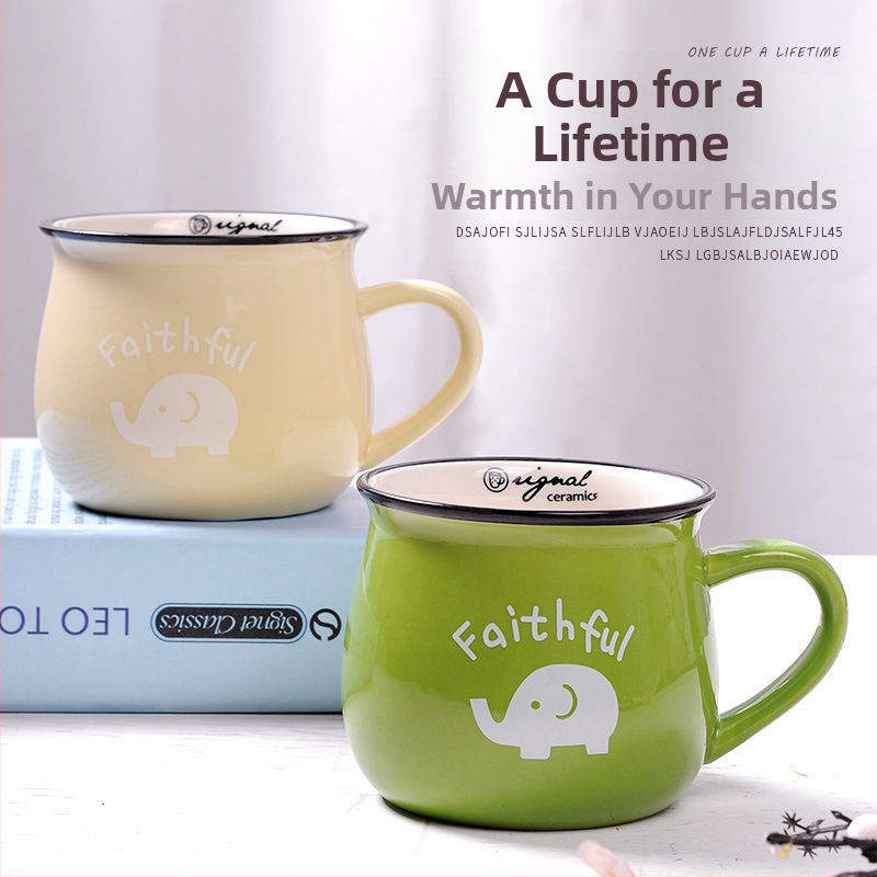 Lefeng porcelianinis puodelis — cilindrinis keraminis puodelis su logotipo spauda, mikrobangų krosnelė suderinama, pritaikoma