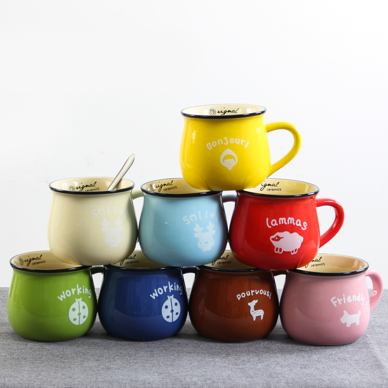 Lefeng porcelianinis puodelis — cilindrinis keraminis puodelis su logotipo spauda, mikrobangų krosnelė suderinama, pritaikoma