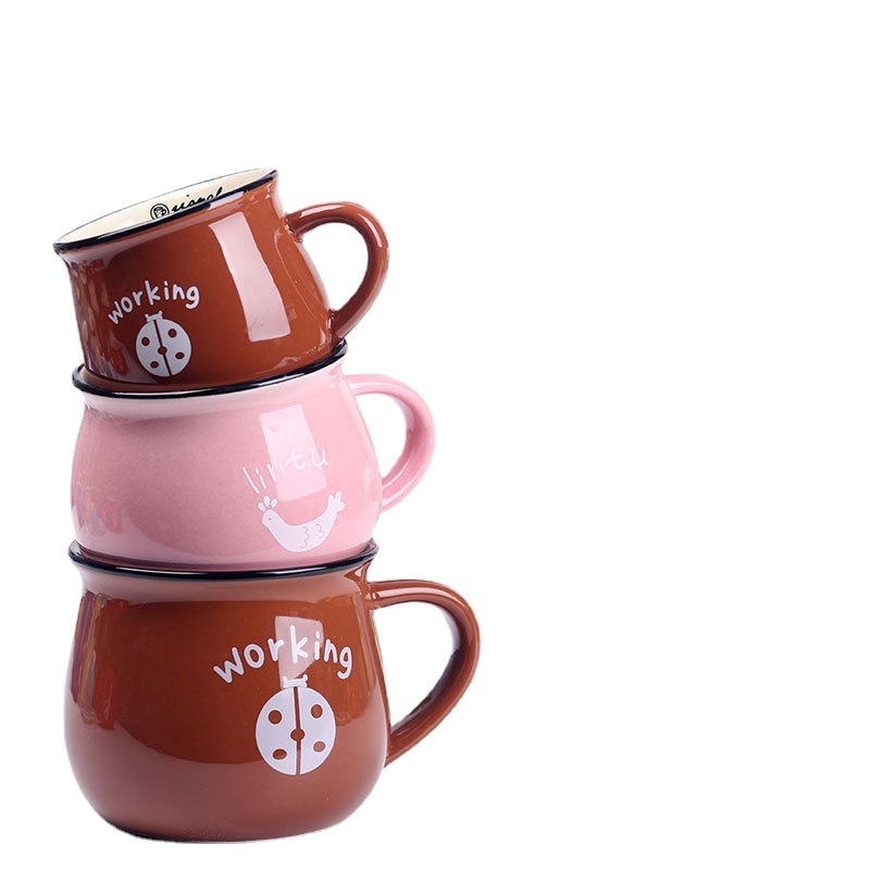 Lefeng porcelianinis puodelis — cilindrinis keraminis puodelis su logotipo spauda, mikrobangų krosnelė suderinama, pritaikoma