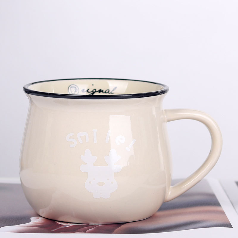 Lefeng porcelianinis puodelis — cilindrinis keraminis puodelis su logotipo spauda, mikrobangų krosnelė suderinama, pritaikoma